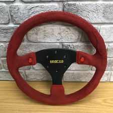 Genuine Sparco red suede 330mm
