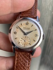 Vintage Movado Bumper Automatic Mens Watch Steel Swiss 32,5mm