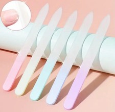 2x Glass Nail File  Set Crystal In Double Sided Manicure Pedicure Tool UK