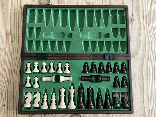 Staunton folding chess set - staunton, and