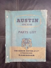 BMC Austin A95 A105 Parts List