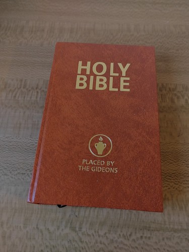 Holy bible placed the - bible,