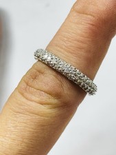 TJC silver and zircons eternity ring UK size O never worn