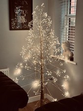 John Lewis Pre-Lit 970 Pure White LED 6Ft Sold Champagne Xmas Twig Tree £200RRP