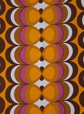 2 vintage fabric curtains