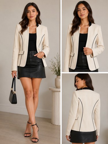 Cream contrast piped - cream,