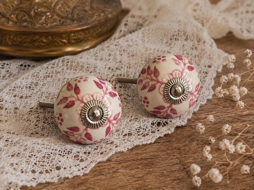 Berry pink white ceramic - berry,