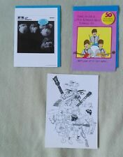 The Beatles - 2 x greeting cards ,1 x Large postcard
