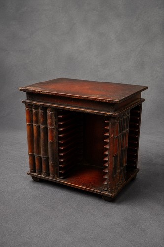 Vintage library bookcase - library,