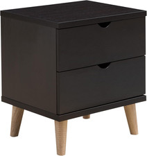 Modern 2-Drawer Nightstand in