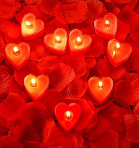 Artificial rose petals with