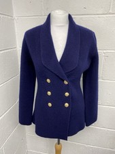 Zara Navy 100% Wool Button