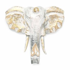 Large Elephant Head - Gold &