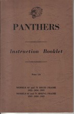 Panther Motorcycle Models 65 &