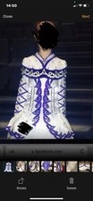 used irish dance dress,Gavin Doherty design, white with purple detail and gems