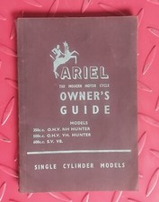 Genuine Ariel Hunter 350/500/600 Single Owners Guide