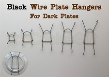 Black China Plate Decorative Dish Wire Wall Display Hanger Hangers Hanging Mount