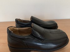 Black Slip On School Shoes Size 12 - Leather Duck And Dodge Formal Smart
