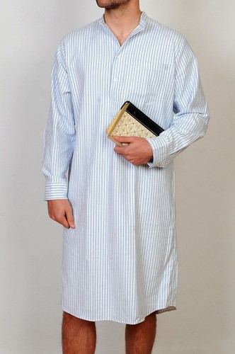 Mens cotton flannel nightshirt - flannel,