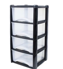 4 Drawer Plastic Storage Tower