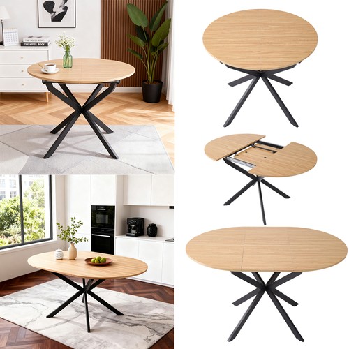 Round extending dining table - round,