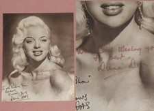 DIANA DORS -Vintage Signed