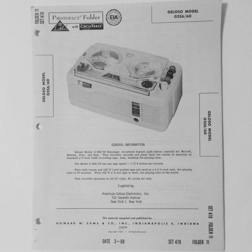 Geloso model g256 open reel - geloso,