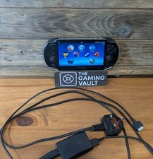 Sony PlayStation PS Vita Black OLED Console PCH-1003 + Charger, Memory Card