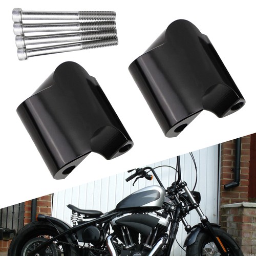 Black handlebar riser risers - black,