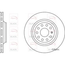 2x Brake Discs Vented Grooved