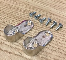 2pk Oval Wardrobe Rail Support