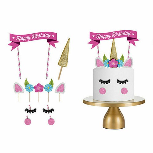 Glitter unicorn cake topper - cake,