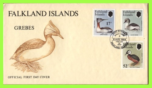 Falkland islands 1984 grebes - falkland,