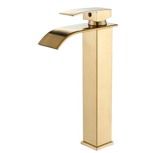 Tall gold basin mixer - tall,
