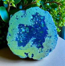 Powder Blue Aura Geode