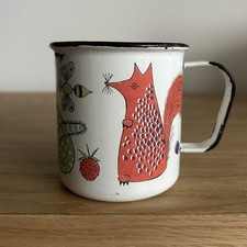 Arabia Finel/ Vintage Enamel Coffee Mug “Noah’s Ark”/ 1960s-70s 