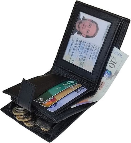 Rfid blocking mens real - blocking,
