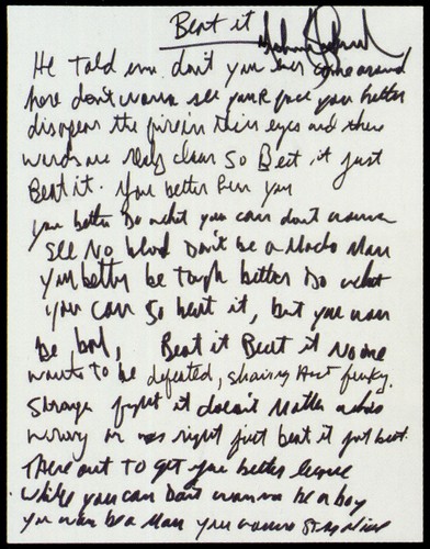 Michael jackson handwritten - michael,