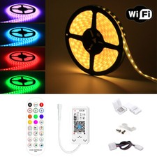 Off Car/Boat 12V Battery 10~100FT Waterproof 5050 RGB LED Strip Light Music Sync
