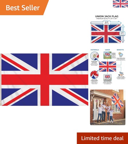 Durable union jack flag 5ft - durable,