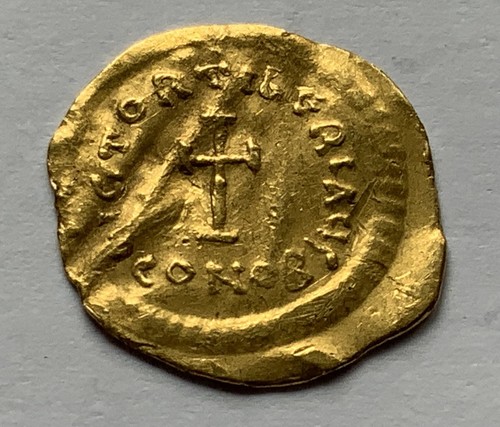 Gold byzantine tremissis - tremissis, coin