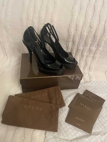 Black patent ankle strap - black,