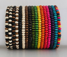 Mens Wooden Bead Tribal /