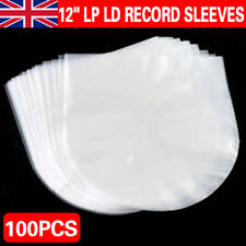 100 By 12" LP LD Vinyl Record Album Plastic Inner Sleeves Covers Anti-static -UK
