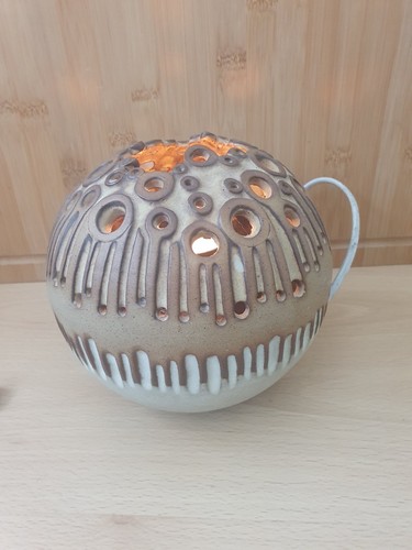 Shelf pottery lamp night - /,