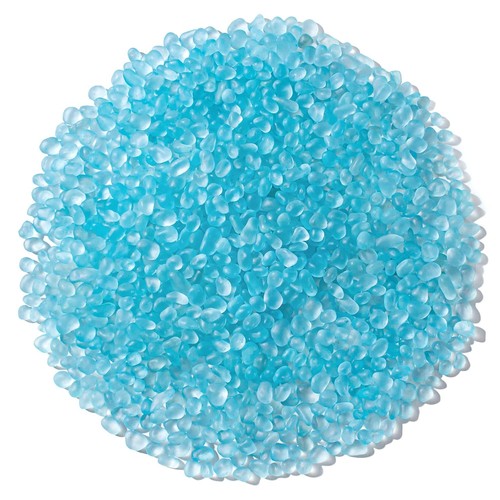 Ice blue sea glass marbles - blue,