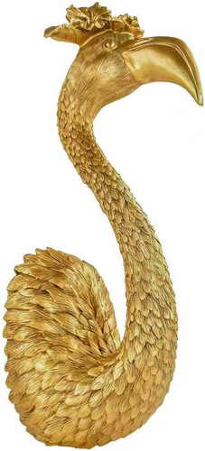 Gold animal heads sculptures - gold,