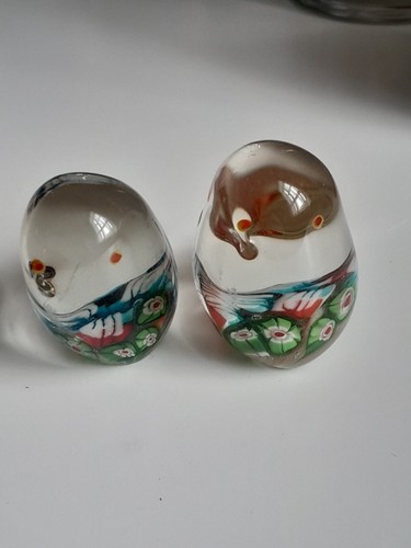 Pair vintage millefiori - pair,