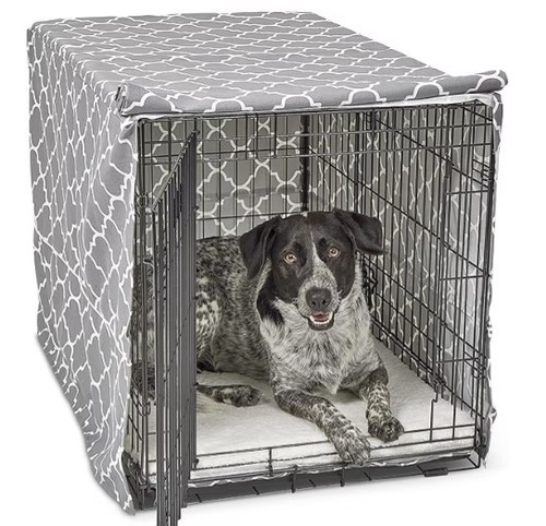 Dog crate cover grey - dog,