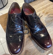 Grenson Brogues Oxford Formal Shoes Oxblood Red, UK Size 9 F